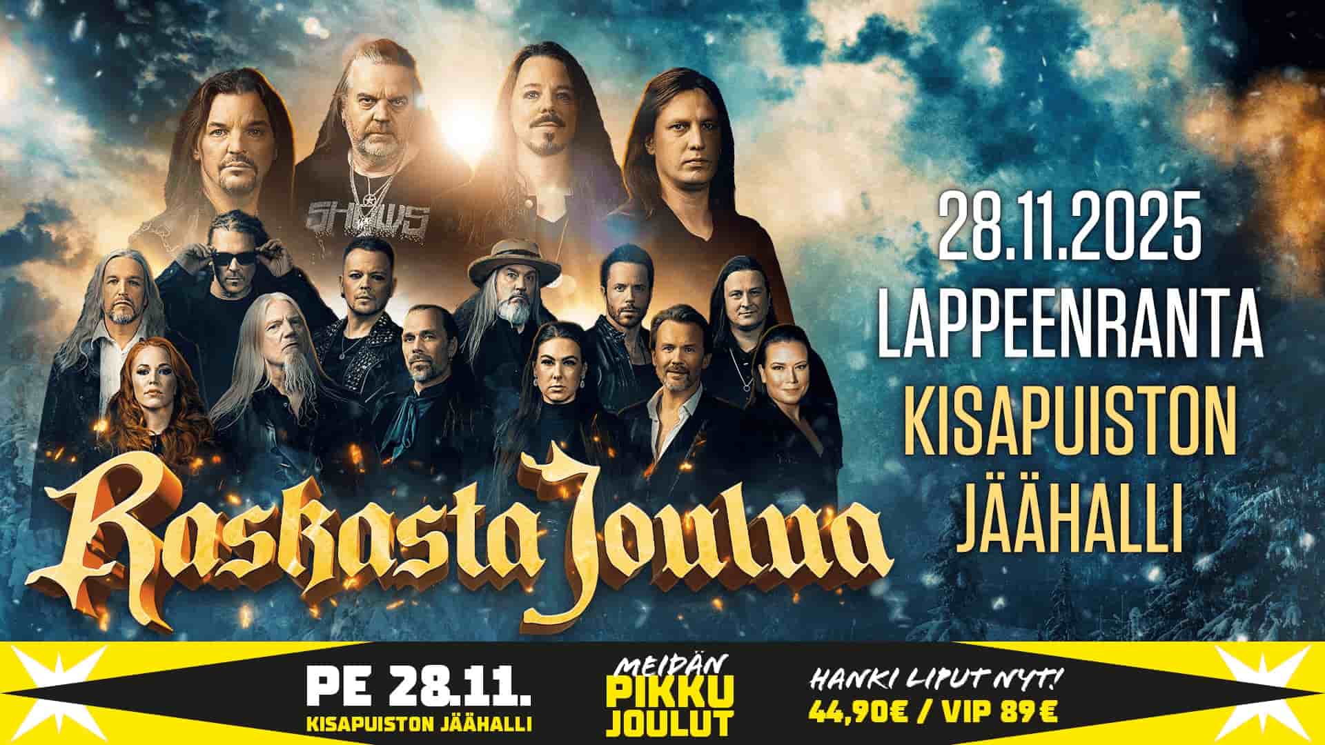 Raskasta joulua. Perjantaina 28.11.2025